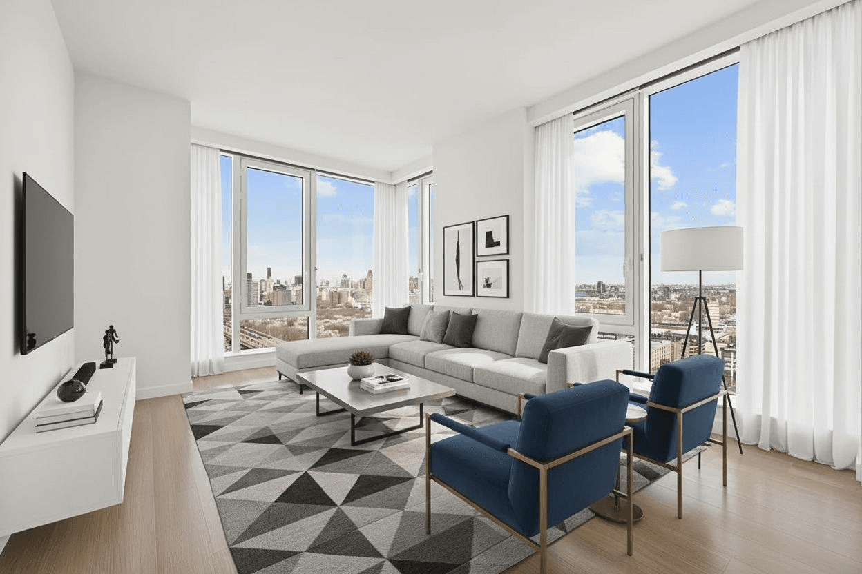 Living room example: ai-staged: modern