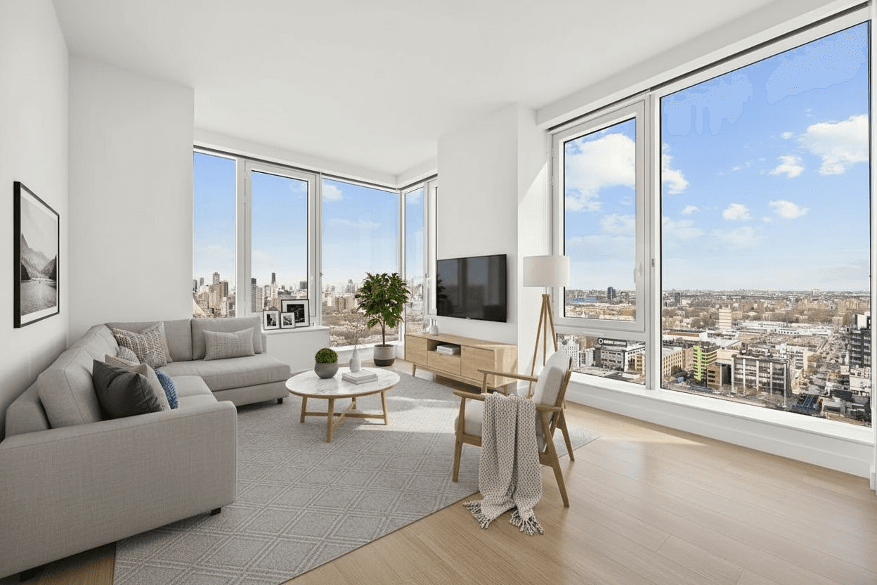 Living room example: ai-staged: scandinavian